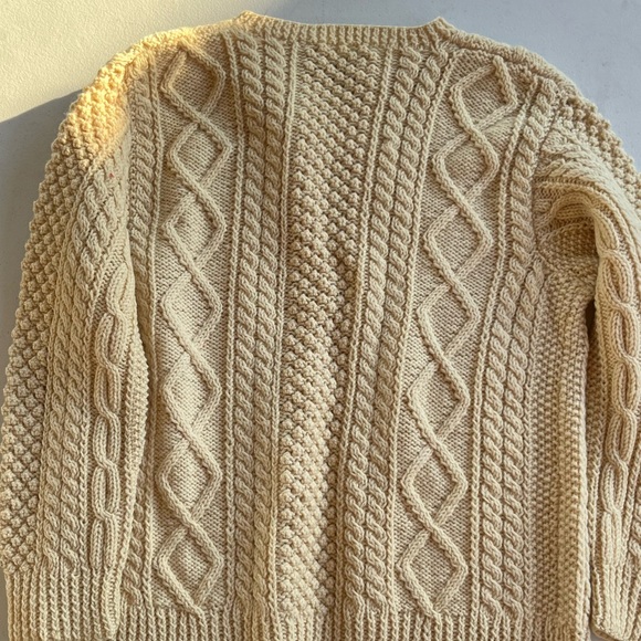 Vintage Irish Aran Cardigan | Kennedy of Ardara | Hand Knit Wool Fisherman - Picture 2 of 15